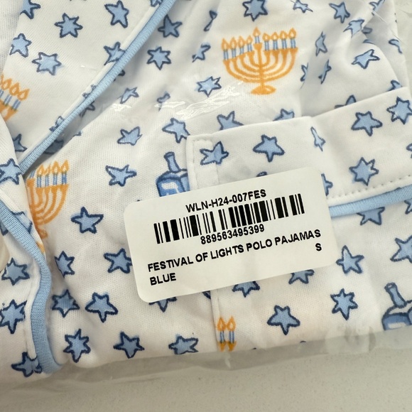 Roller Rabbit Festival of Lights 2 Piece Polo Short Sleeve Shorts Set S NWT - Picture 2 of 4